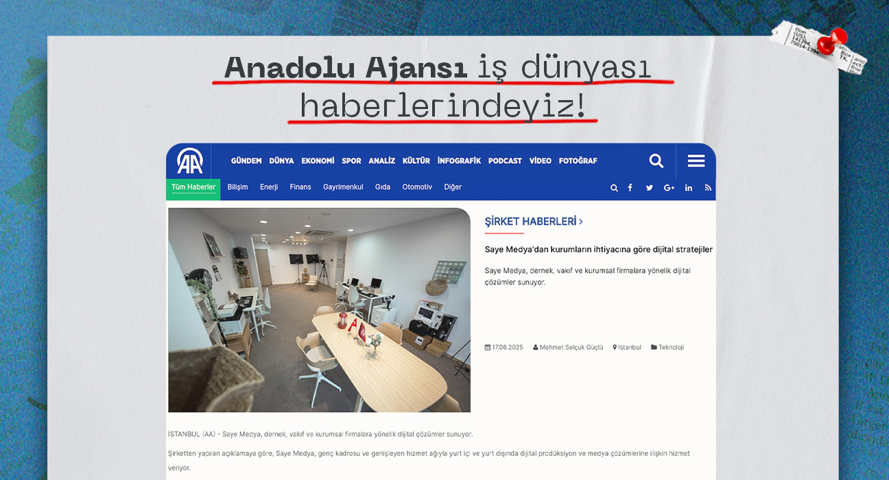Anadolu Ajansı “İş Dünyası” haberlerindeyiz!